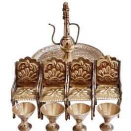 Rajasthani Handcrafted Brass Vintage Unique Elegant Maharaja Set